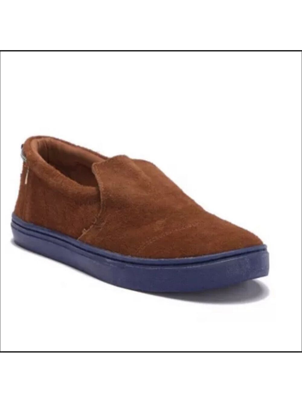Boys Youth Toms Brown & Blue Paxton Suede Shoes 5.5 US!
